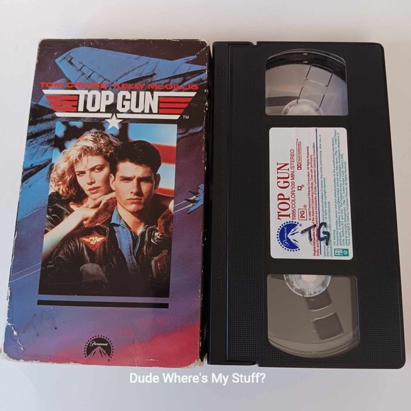 TOP GUN - ORIGINAL MOTION PICTURE - VHS 1986 - TESTED & PLAYS - Picture 1 of 2